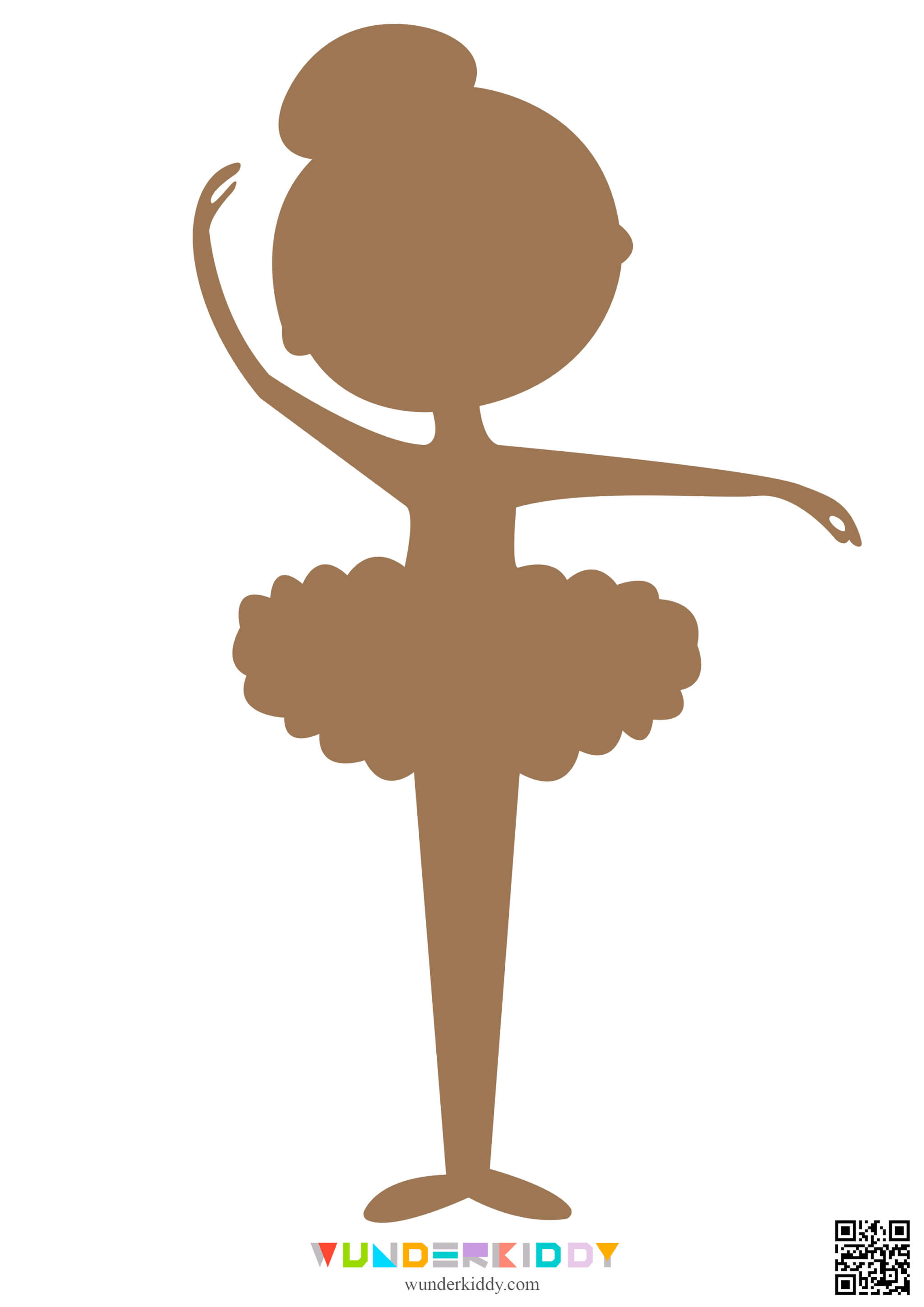 Printable Template for Paper Craft Ballerina - Image 7