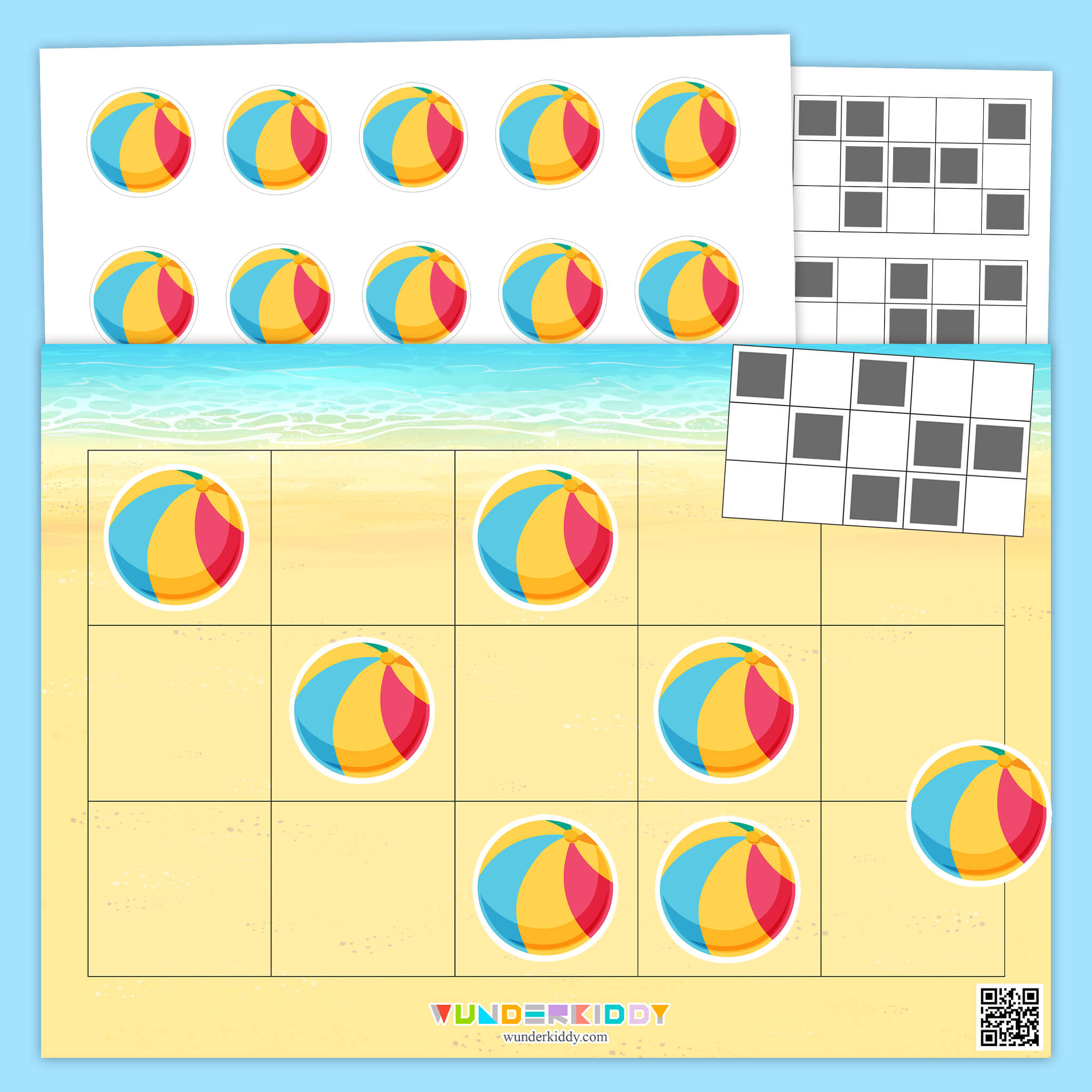 Beach Ball Spatial Pattern Matching Game
