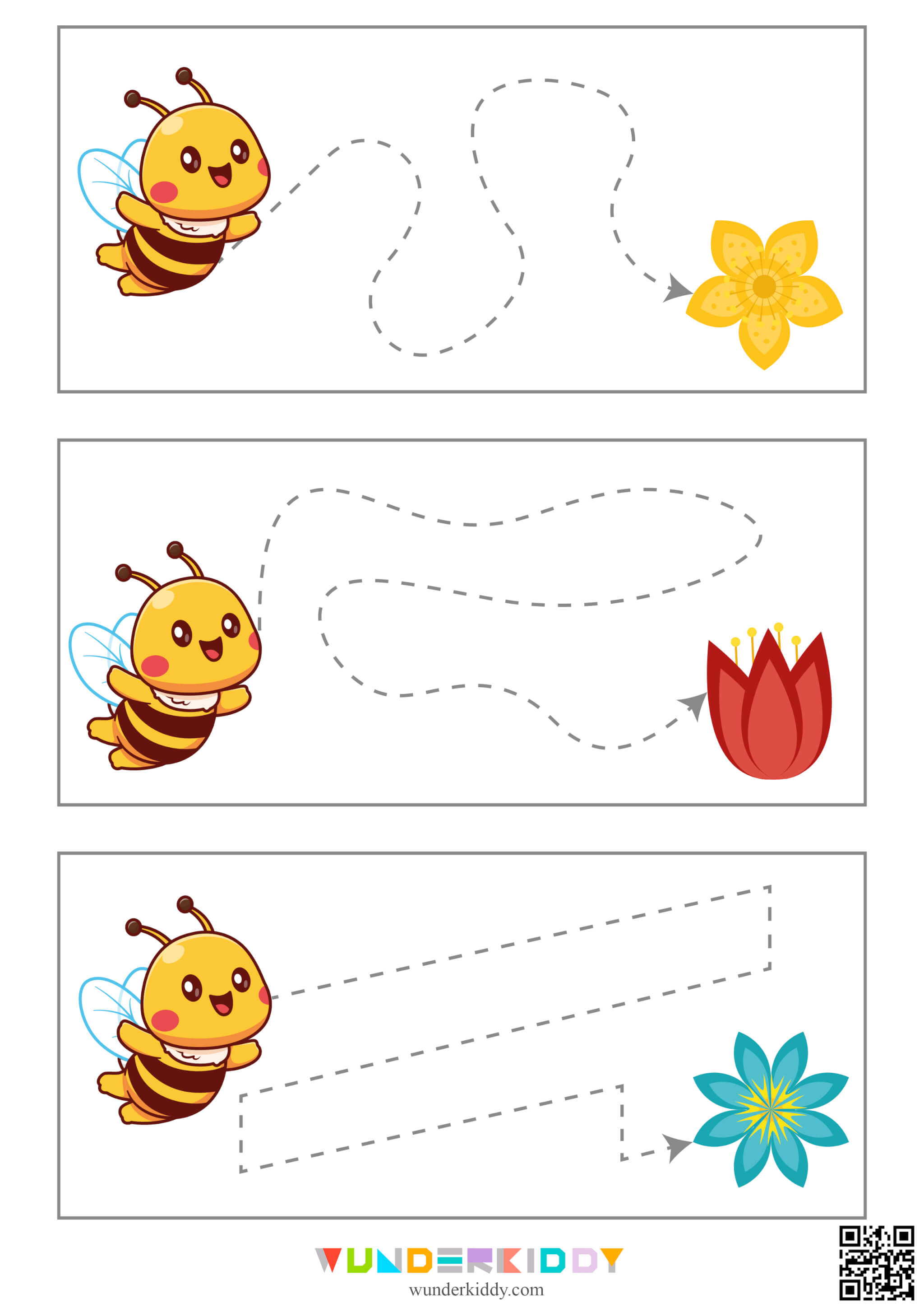 Schwungübungen für Vorschulkinder «Biene und Blume» - Bild 2