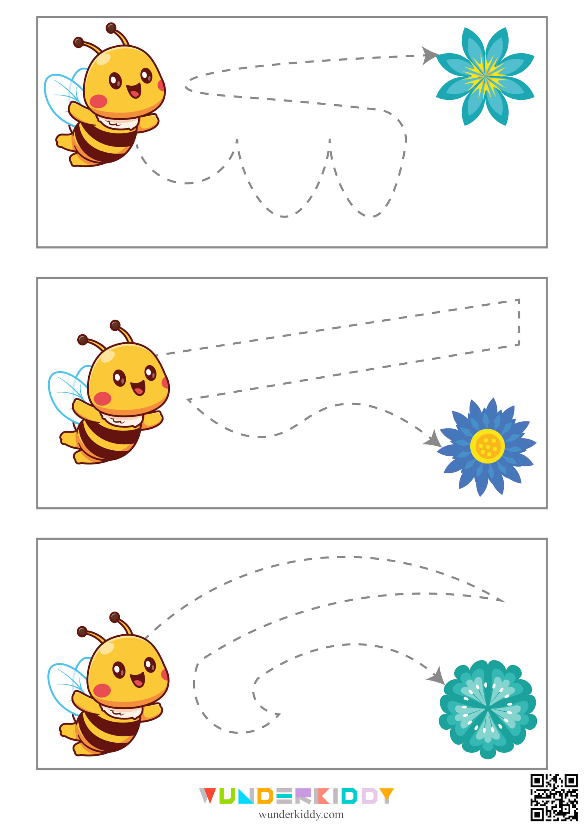 Bee and Flower Handwriting Worksheet - Image 6