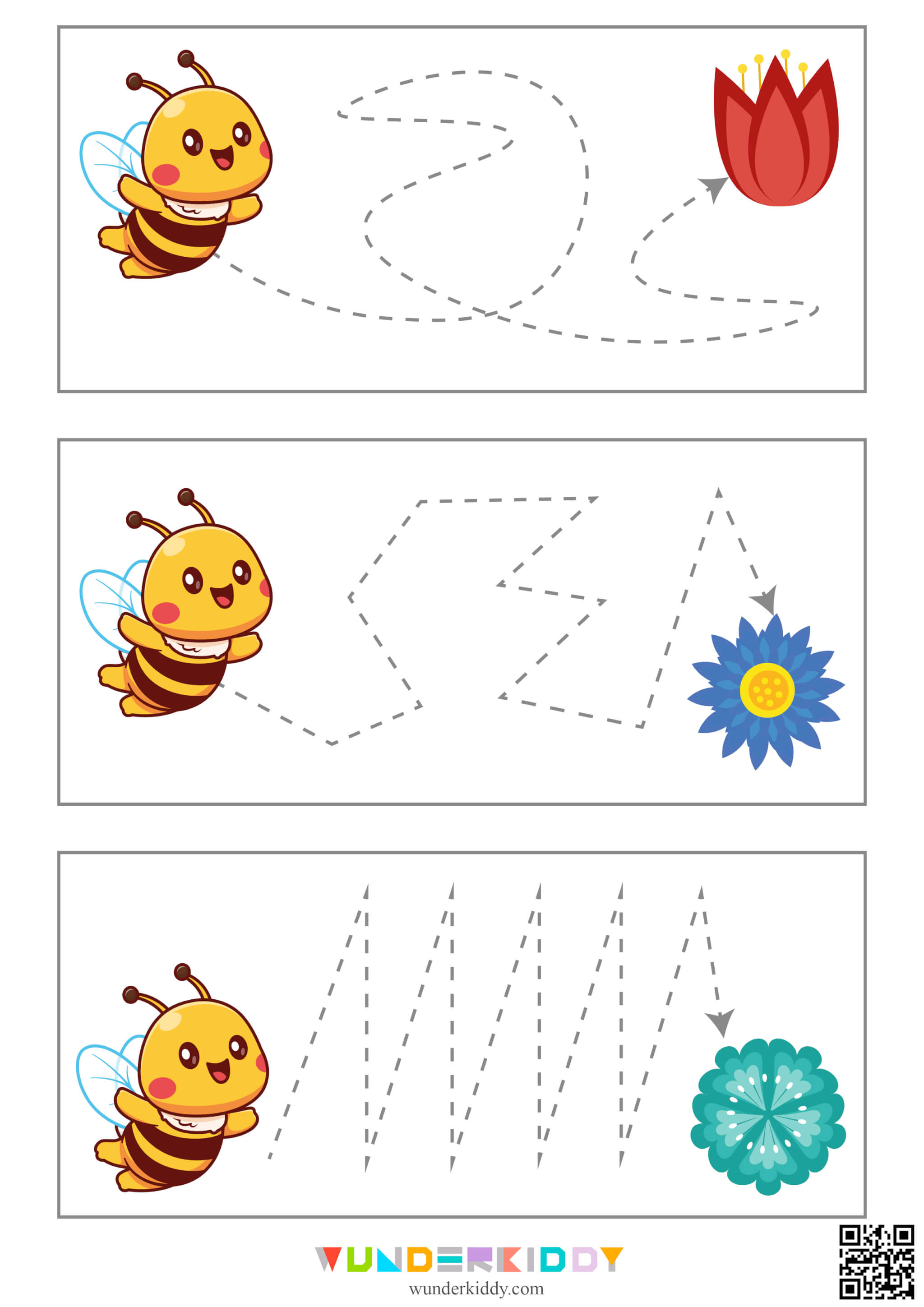 Schwungübungen für Vorschulkinder «Biene und Blume» - Bild 8