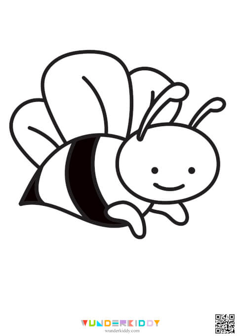 Bee Template Free Printable - Image 3