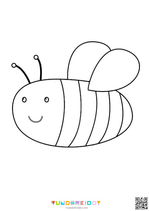 Free Printable Bee Template for Kindergarten Craft