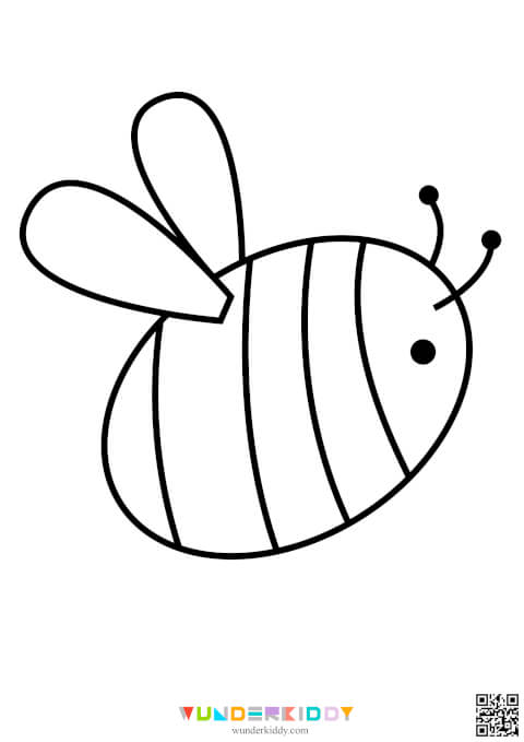 Free Printable Bee Template for Kindergarten Craft