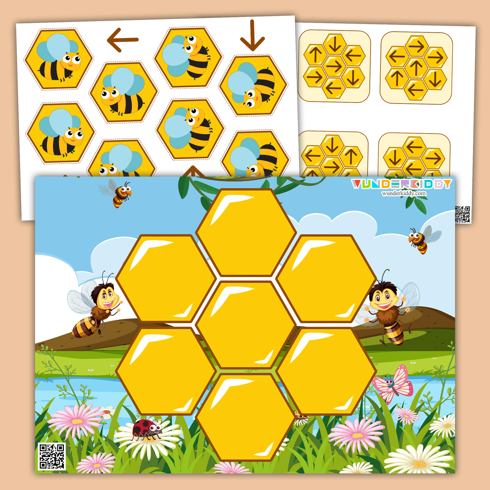 Гра для дітей «Куди летить бджілка?»