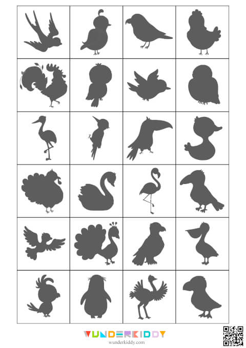 Match The Bird Shadow Worksheet - Image 4