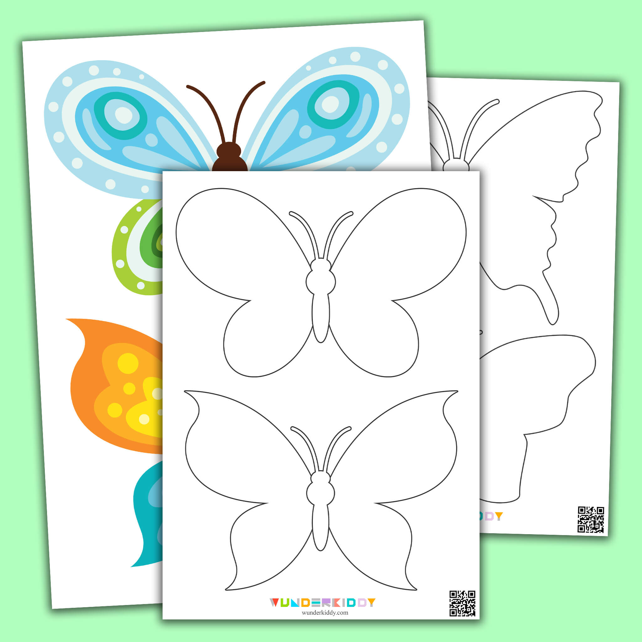 Simple Butterfly Outline Template