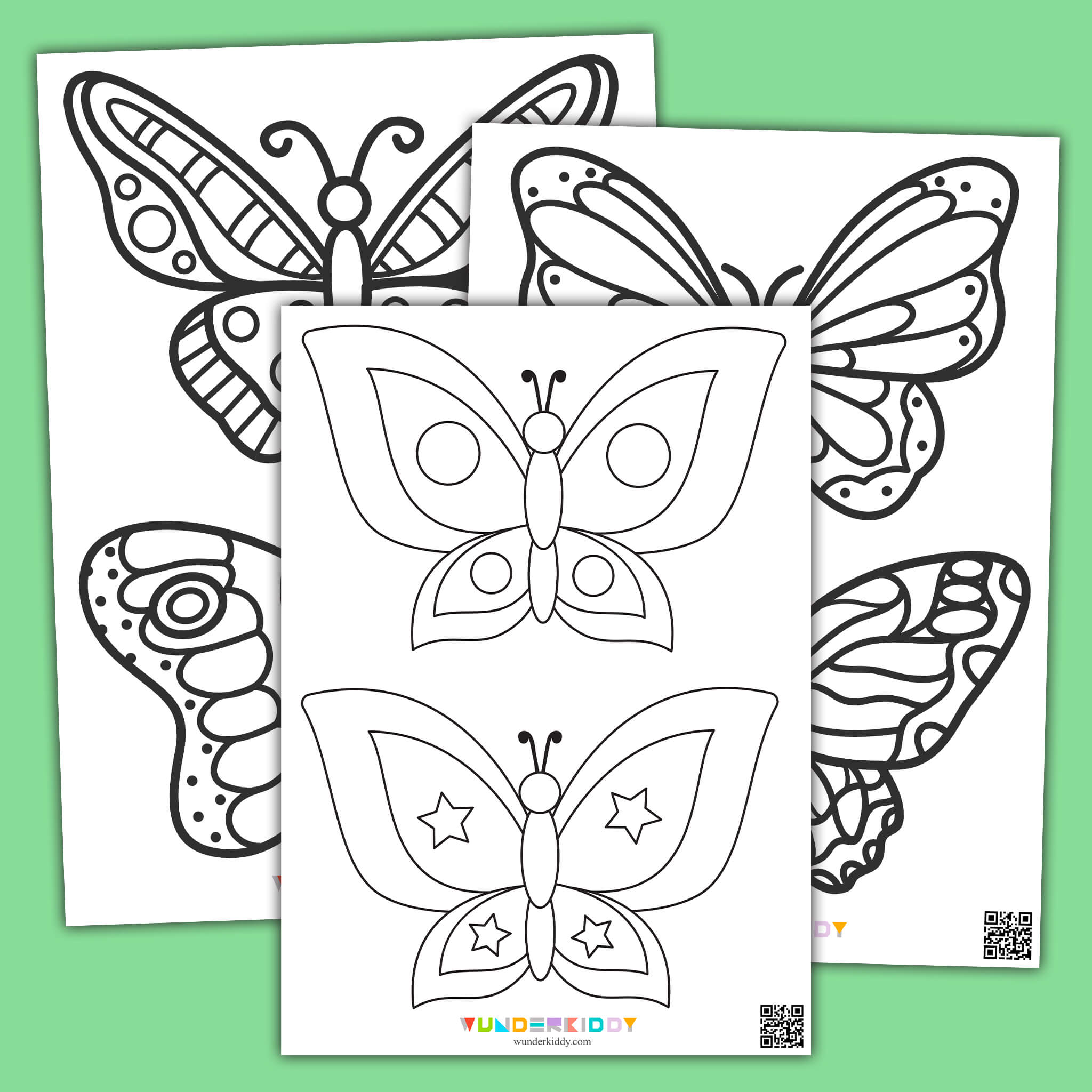 butterfly black and white coloring page