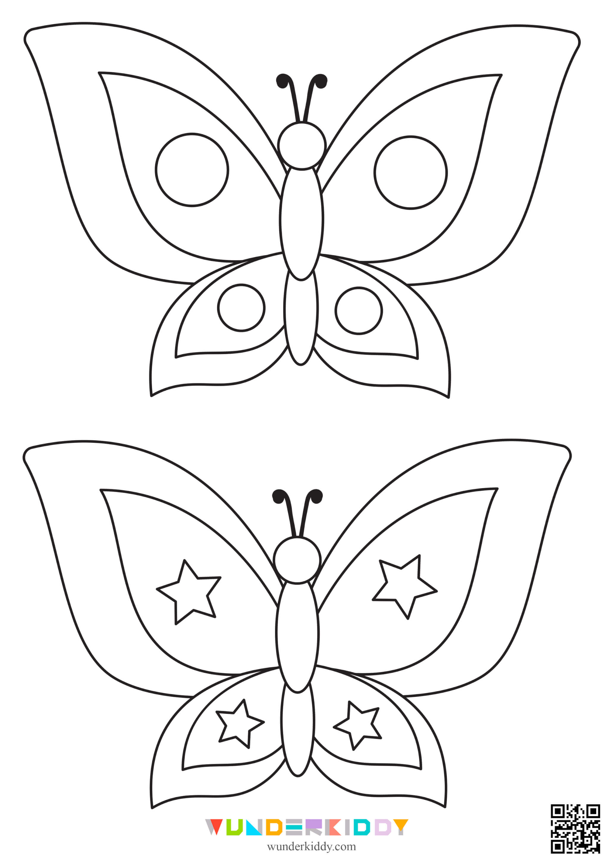 preschool butterfly coloring pages