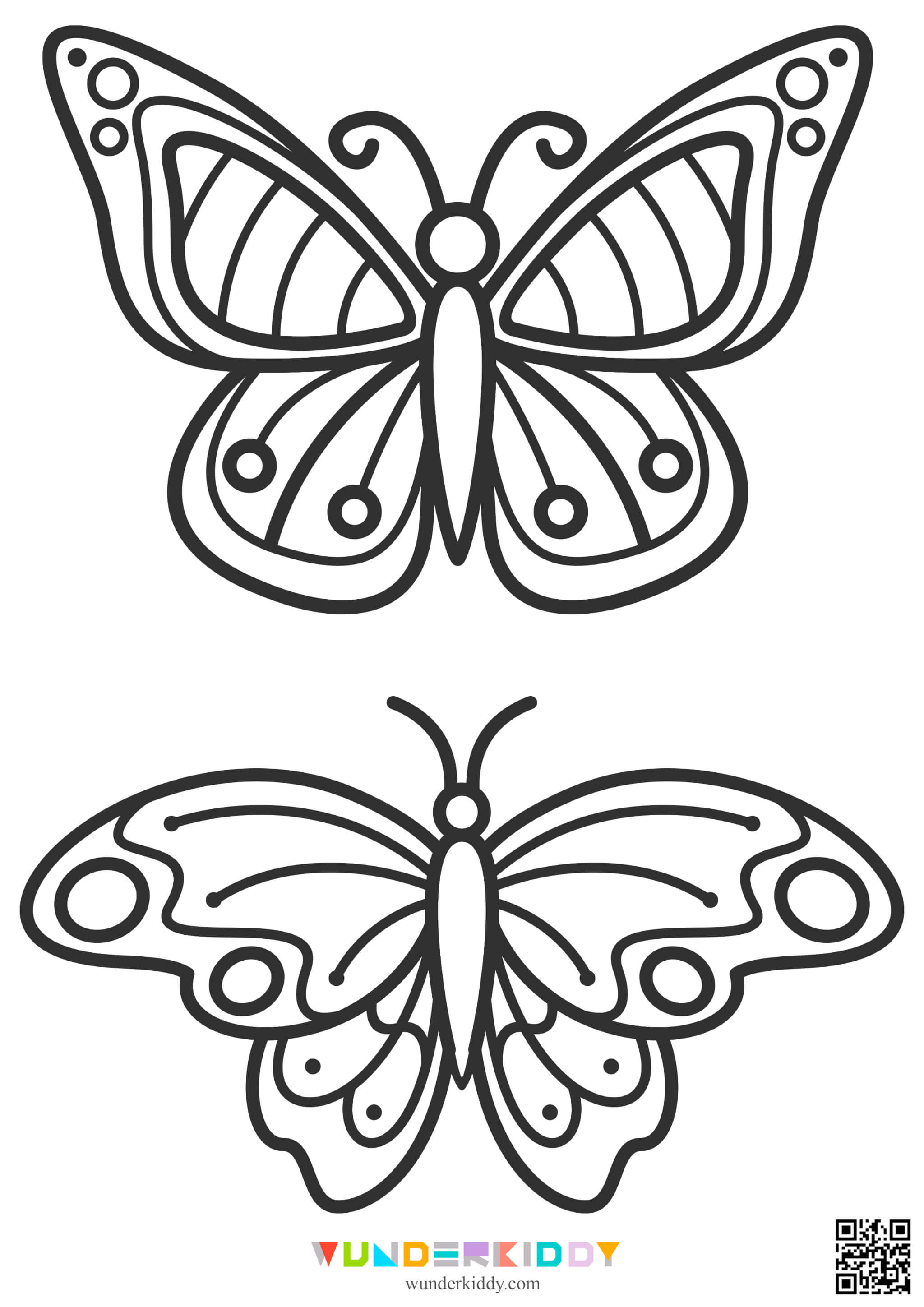 butterfly black and white coloring page