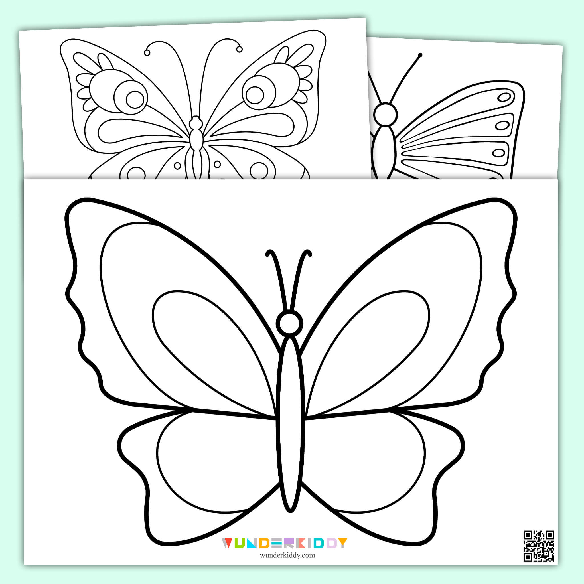 Шаблолоны бабочек для творчества