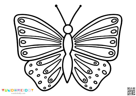 Printable Butterfly Template and Coloring Pages for Preschool