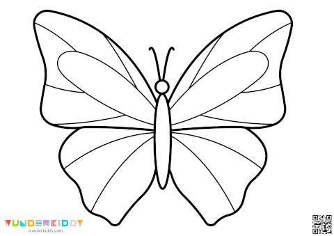 Printable Butterfly Template and Coloring Pages for Preschool