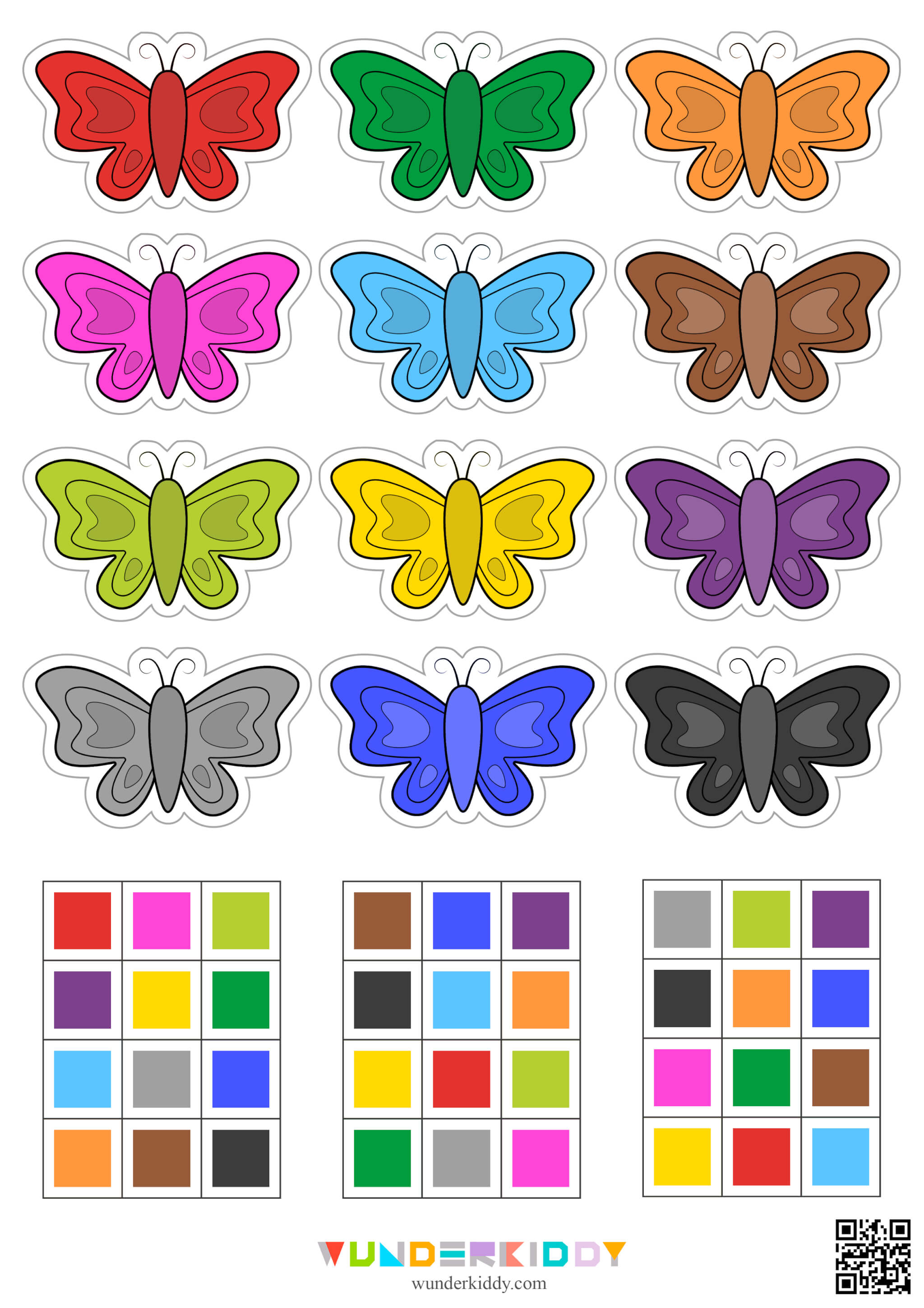 Butterfly Color Puzzle Activity for Kids - Image 3