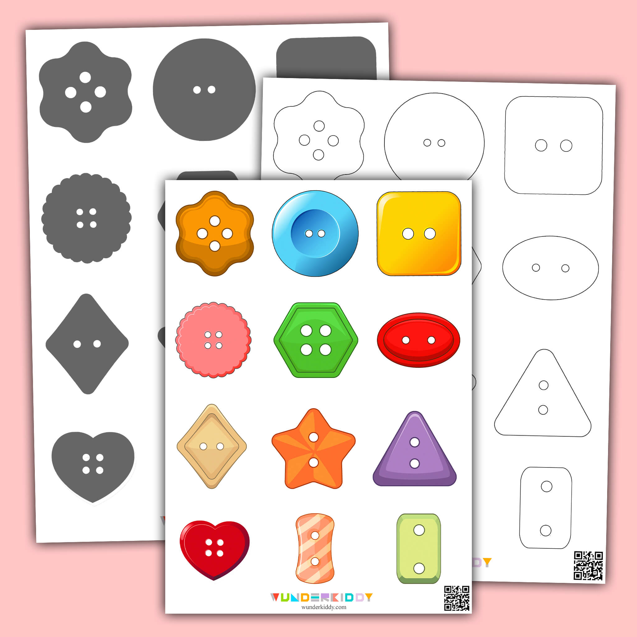 Buttons - Shadow Activity For Preschool