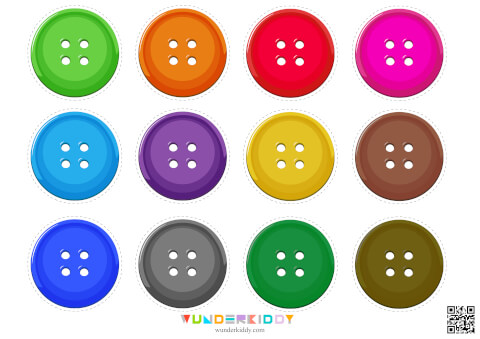 Buttons Kindergarten Pattern Worksheet - Image 3