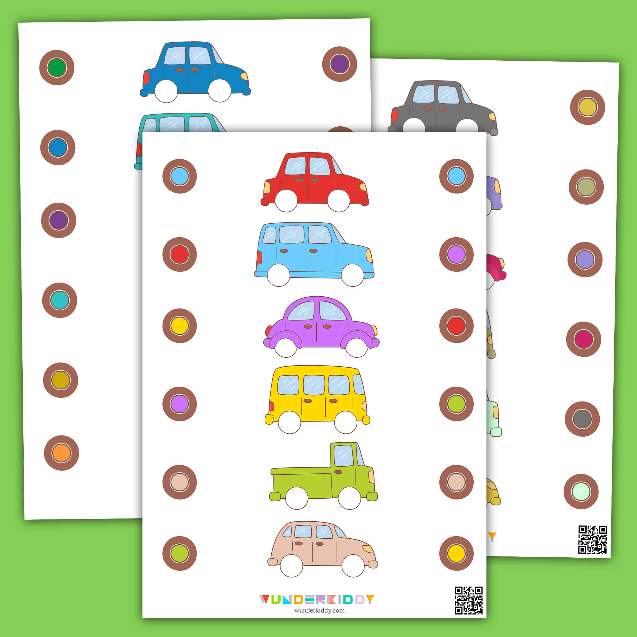 Car Wheels Colour Match Activity