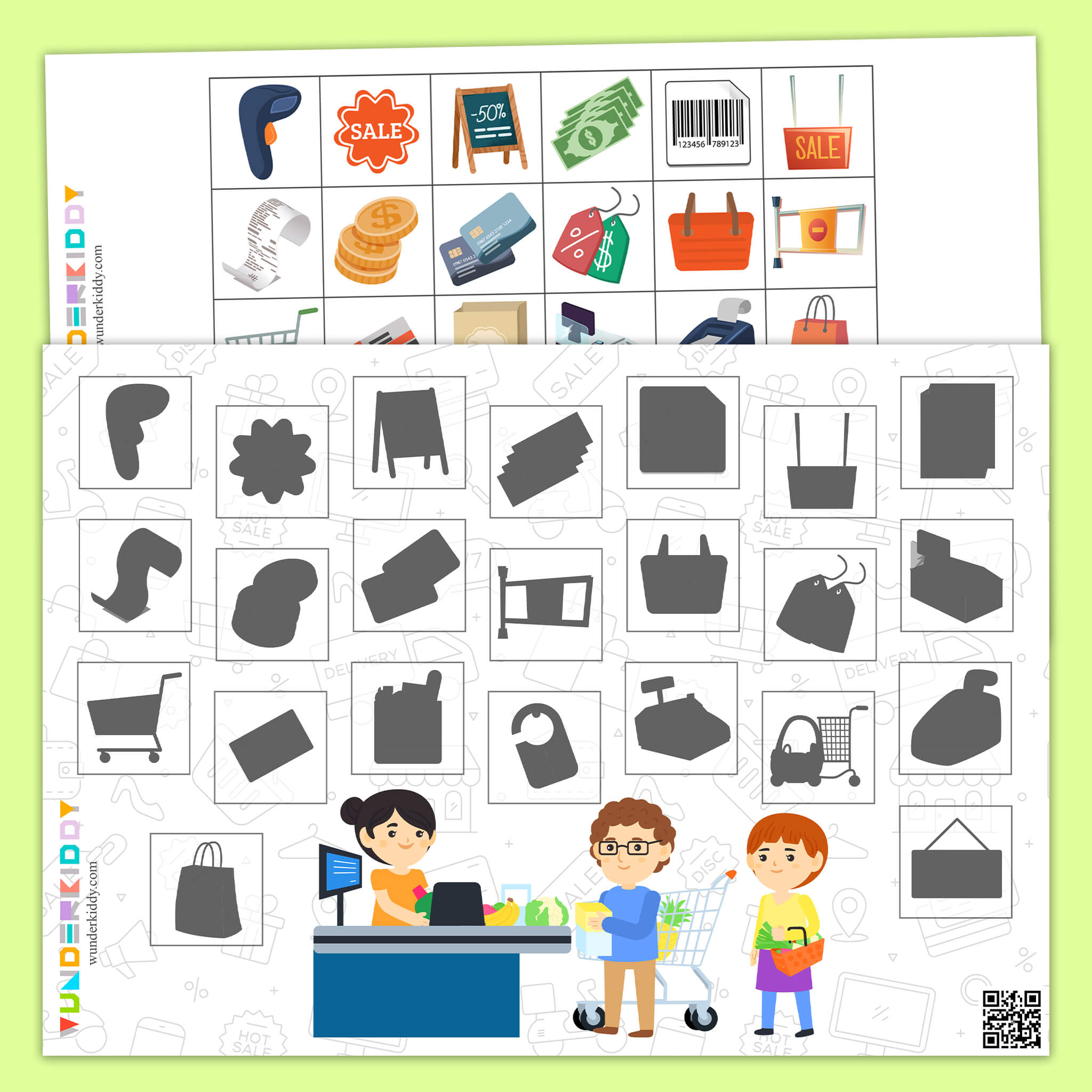 Cashier Profession Printable Game