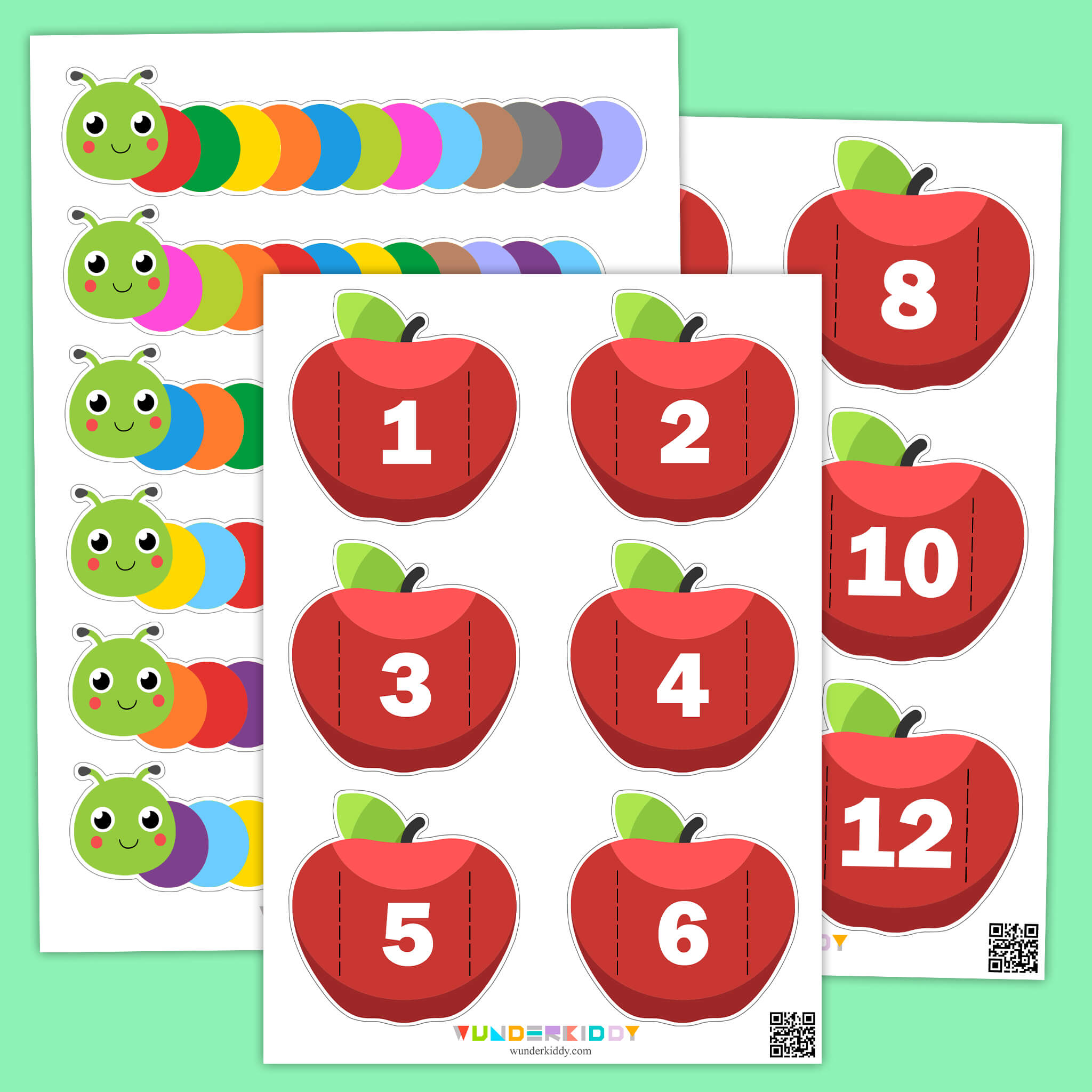 Caterpillar Threading Counting 1-10 Game