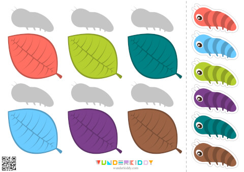 Emparejar orugas de colores para niños - Imagen 4