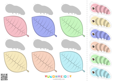 Emparejar orugas de colores para niños - Imagen 5