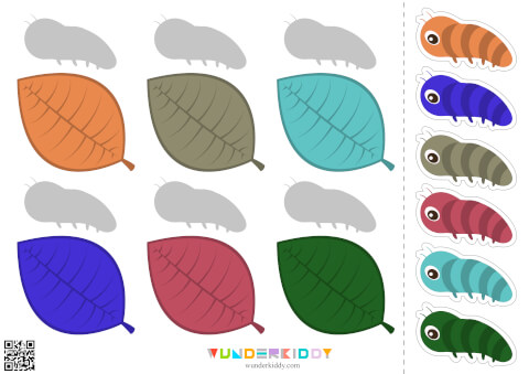 Emparejar orugas de colores para niños - Imagen 7