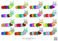 Розвиваюча гра «Гусениця» - Завантажити або роздрукувати безкоштовно