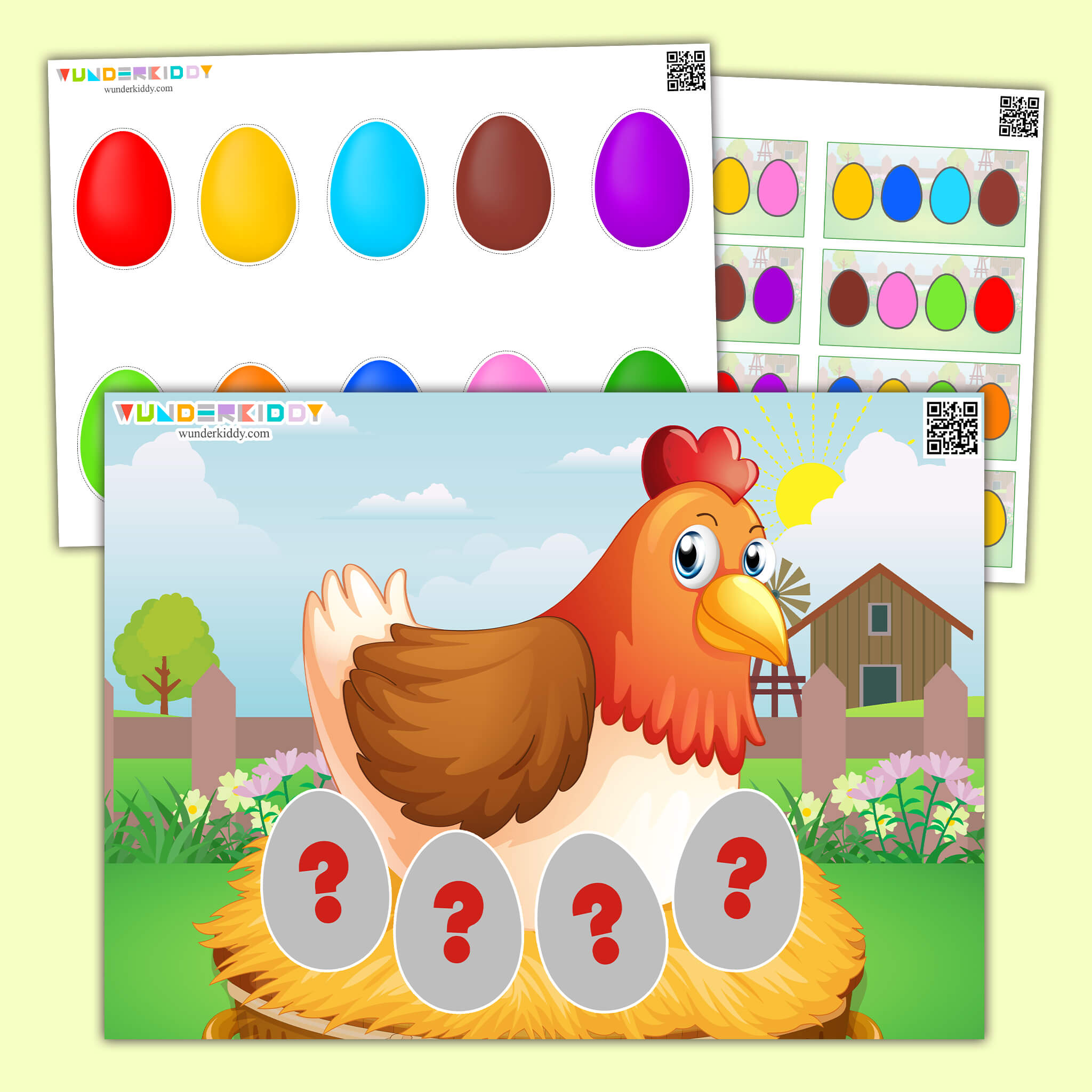 Chicken Eggs Color Match Activity