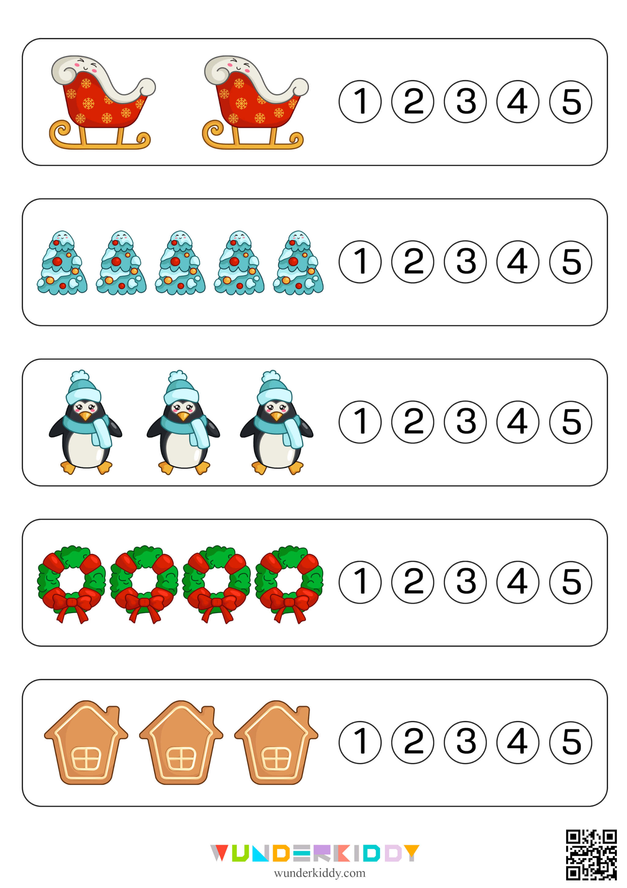 Christmas Count and Match Numbers 1-10 - Image 2