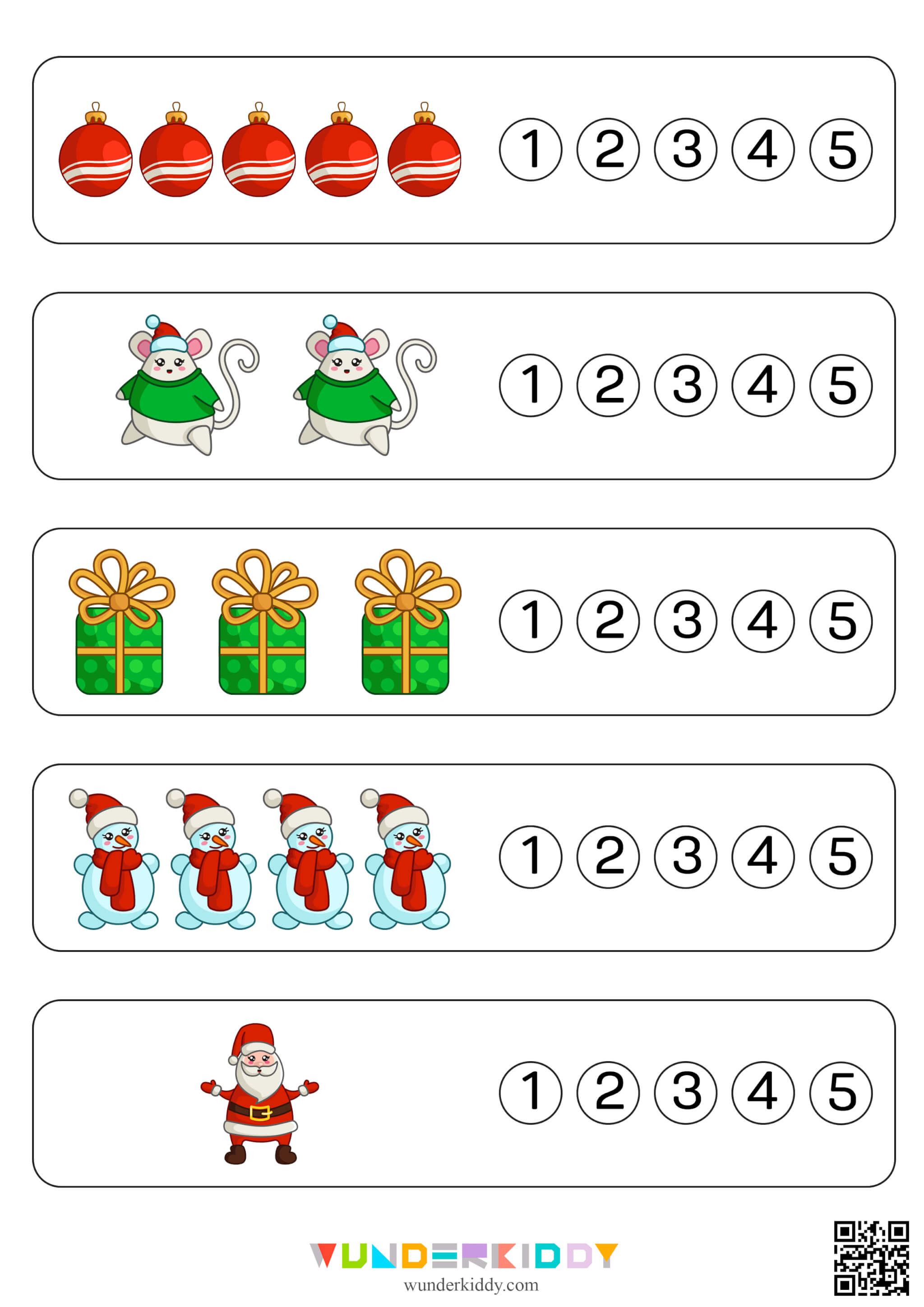Christmas Count and Match Numbers 1-10 - Image 3