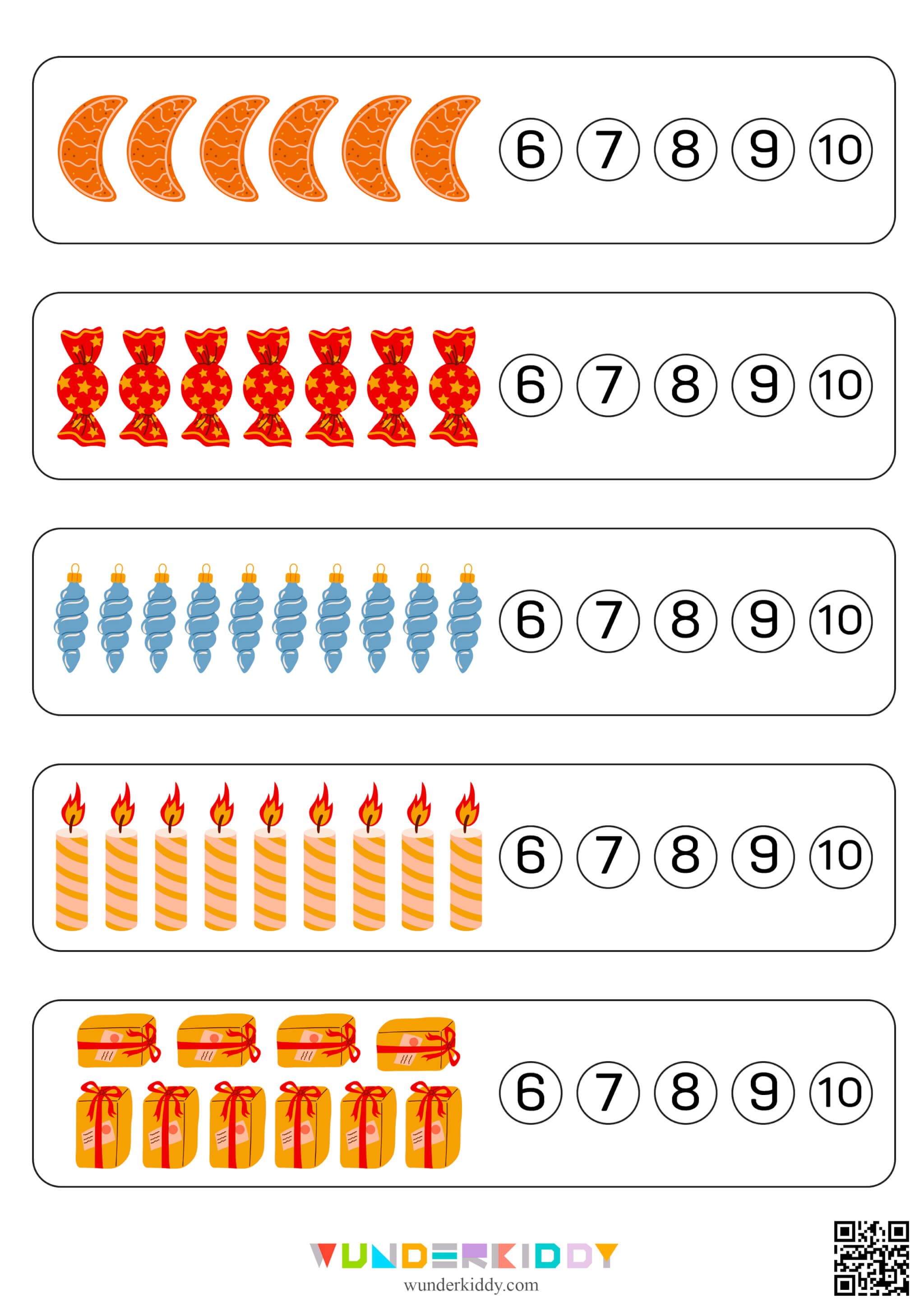 Christmas Count and Match Numbers 1-10 - Image 4