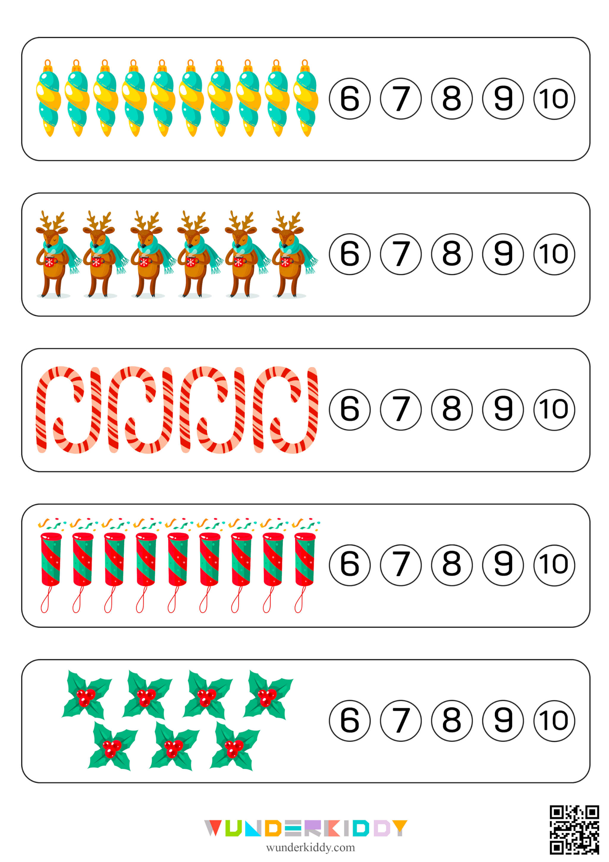 Christmas Count and Match Numbers 1-10 - Image 5