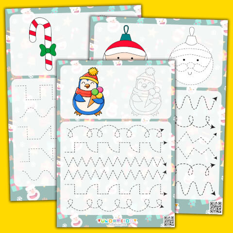 Christmas Tracing Practice Worksheets - Image 2