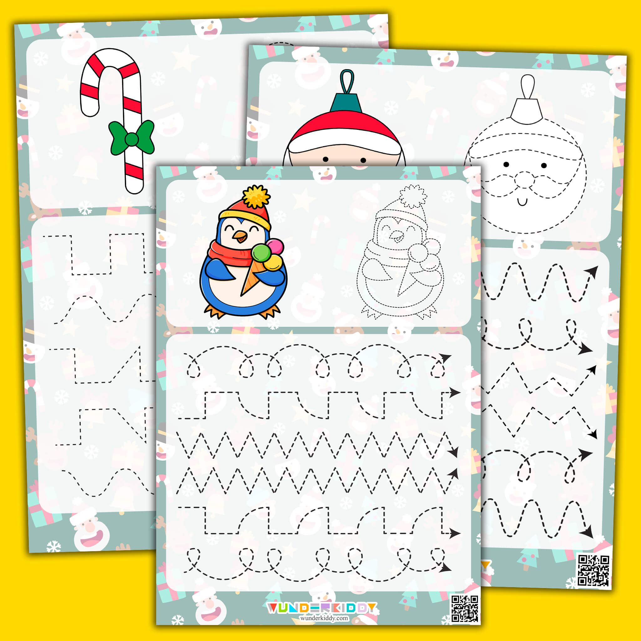 Christmas Tracing Practice Worksheets