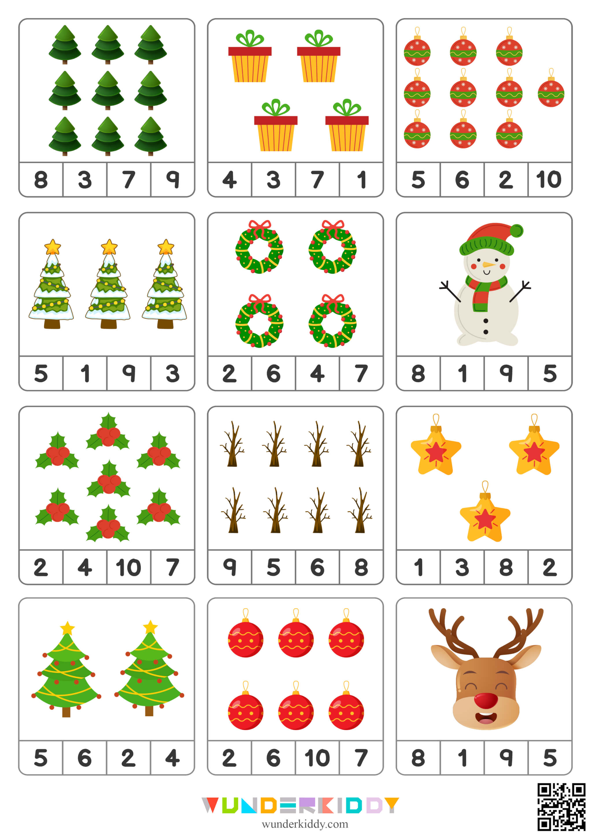 Christmas Counting Clip Cards - Image 5