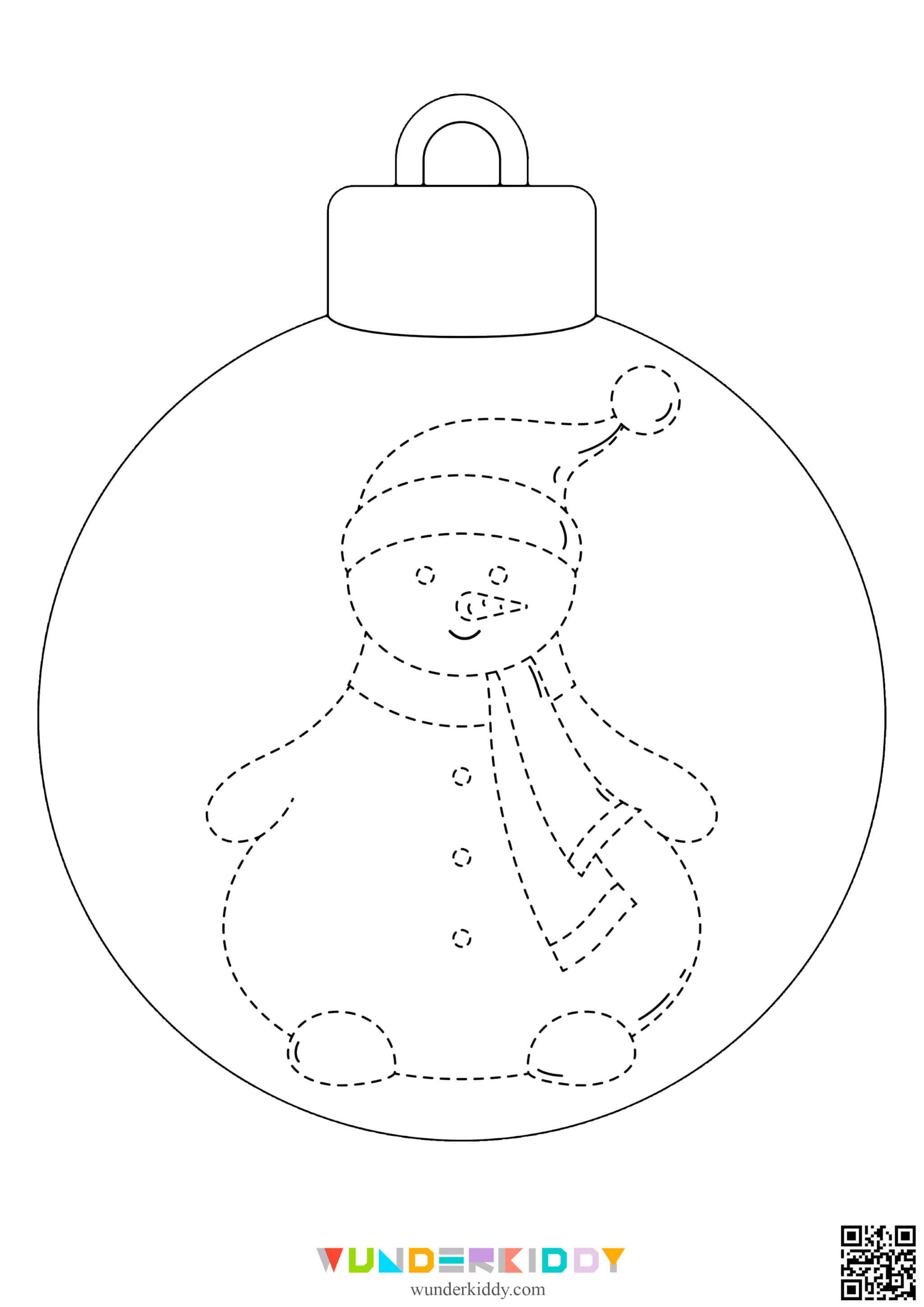 Christmas Ball Pre Writing Worksheet - Image 11