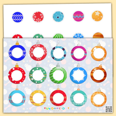 Jeu de correspondance « Boules de Noël » - Image 2