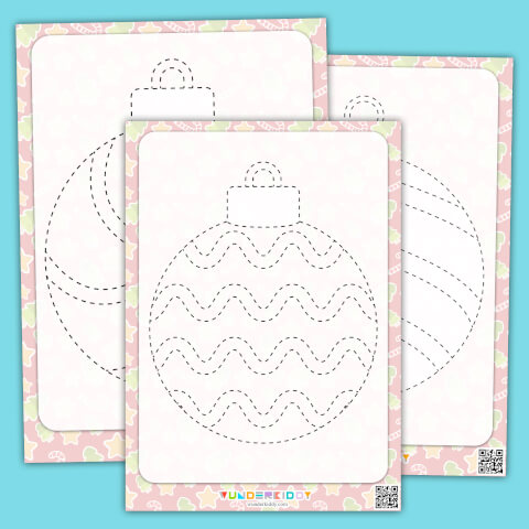 Christmas Ball Tracing Worksheet - Image 2