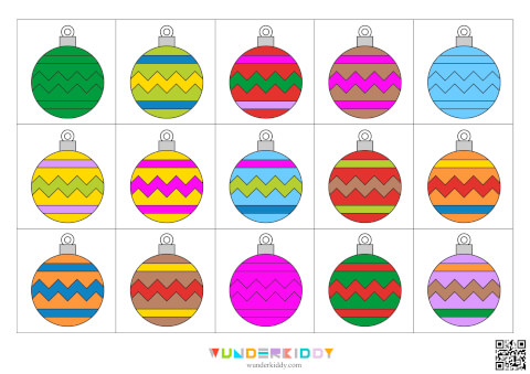 Jeu de correspondance de couleurs : « Boules de Noël » - Image 3