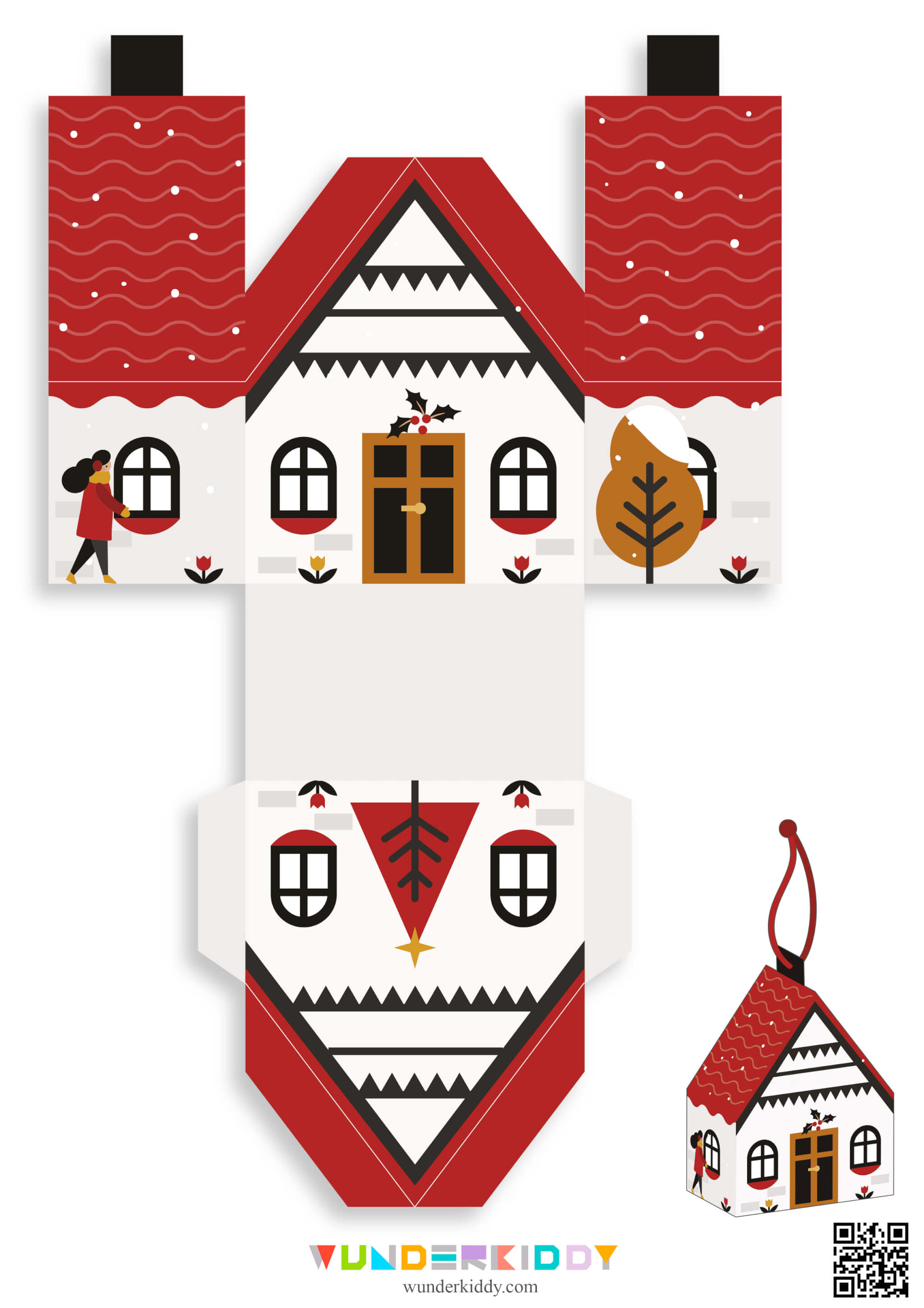 Printable Christmas Cut-Out Boxes DIY Templates for Kids