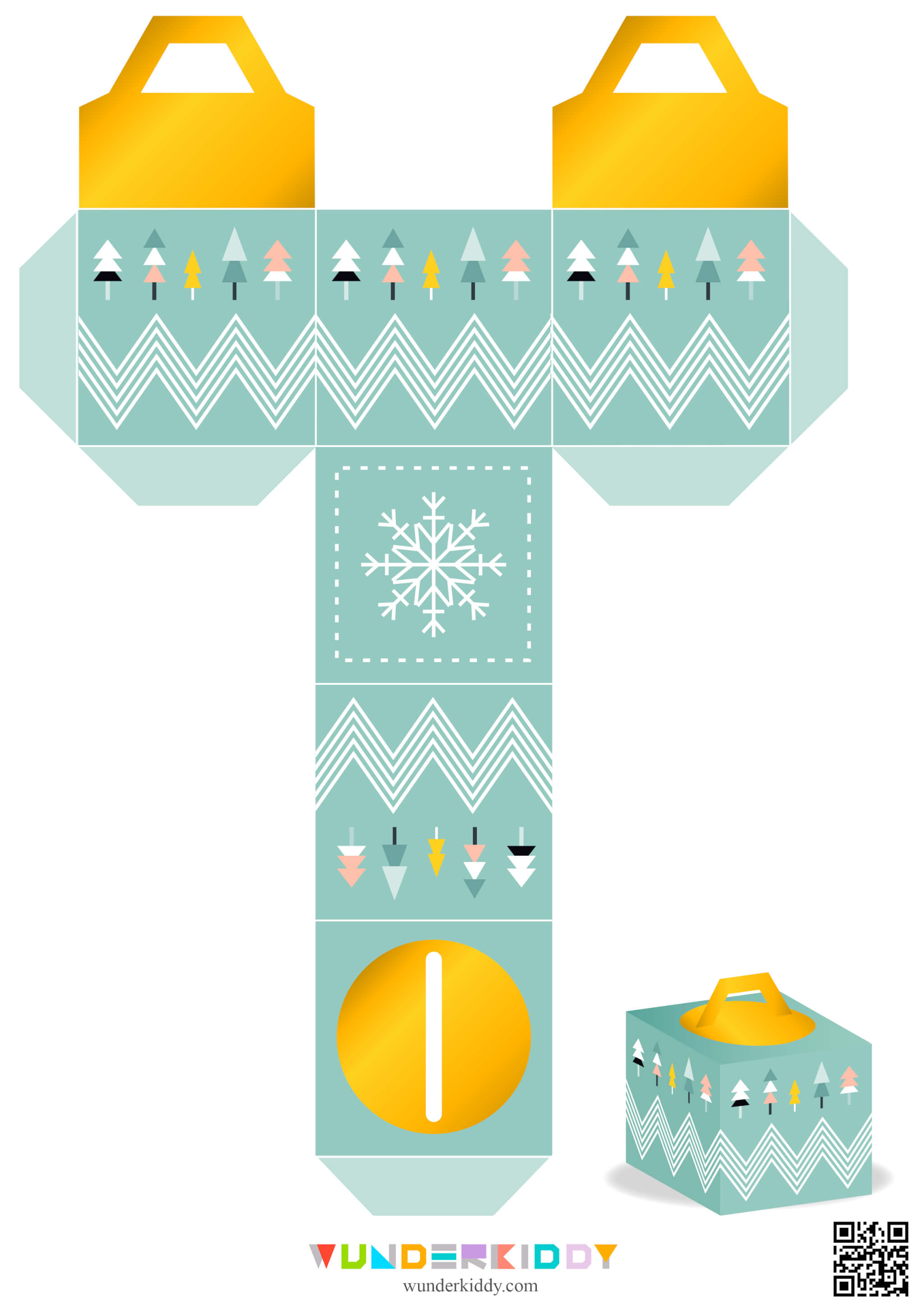 Printable Christmas Cut-Out Boxes DIY Templates for Kids