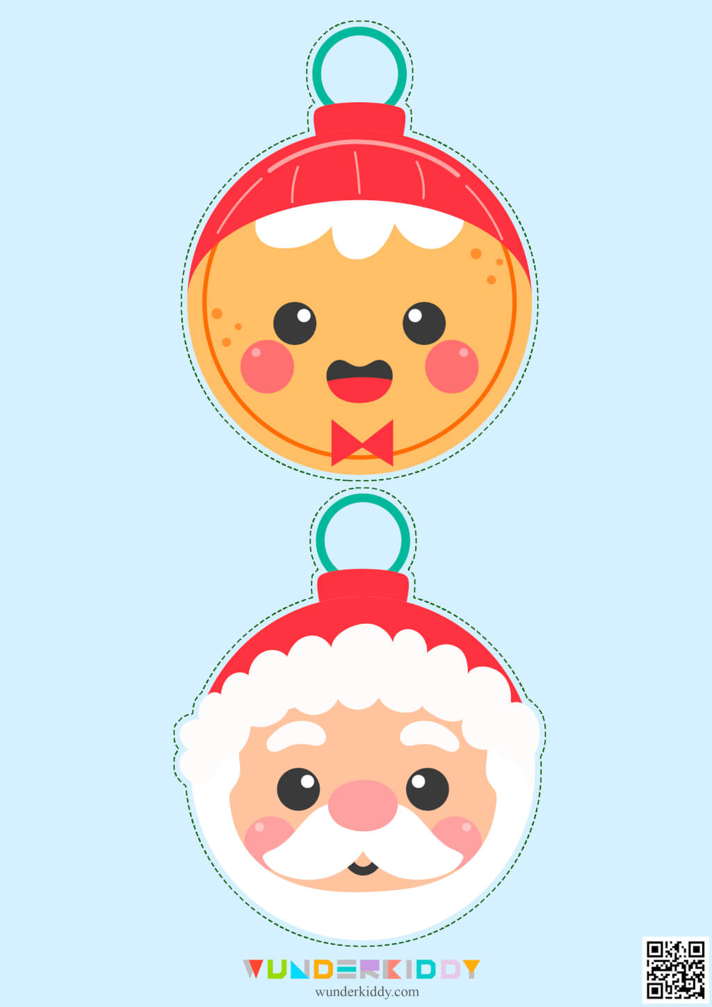 Printable Christmas Decorations Cut Out Template