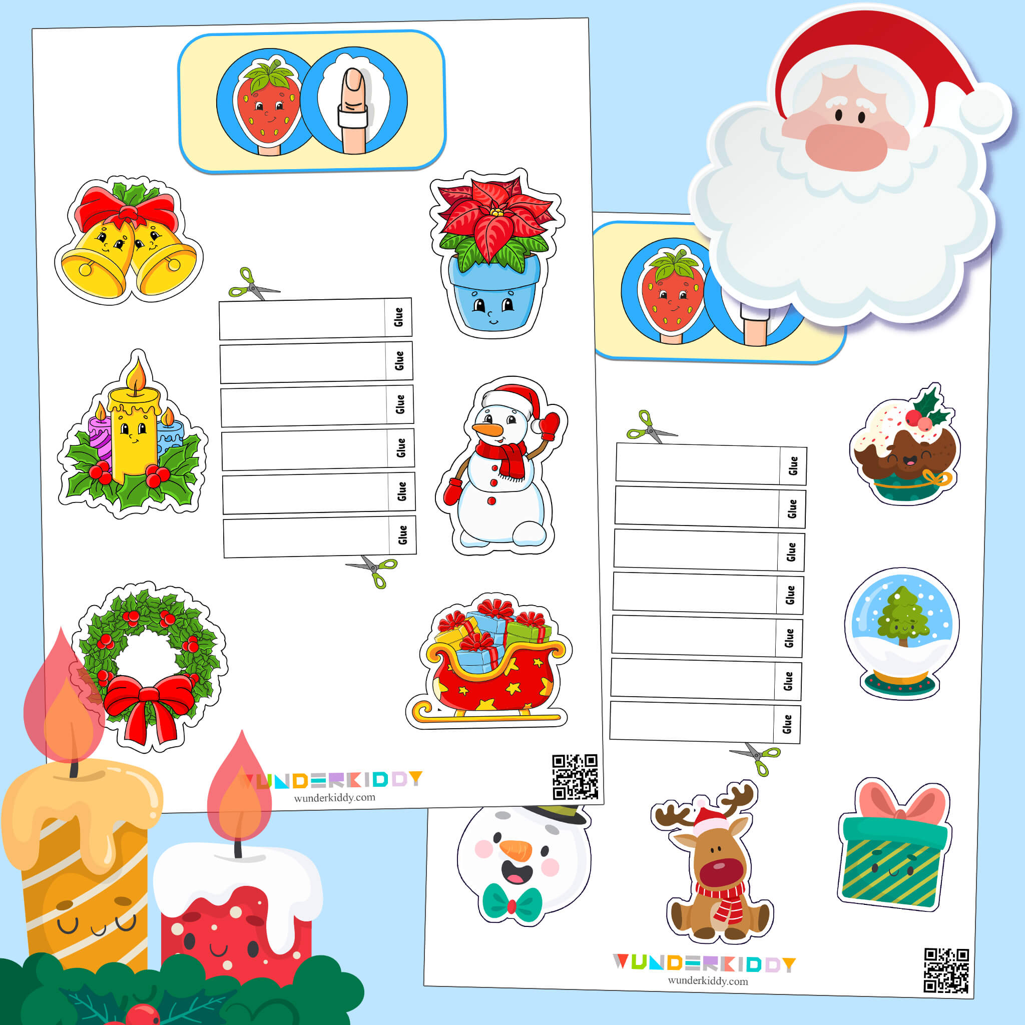 Template «Christmas Finger Puppets»