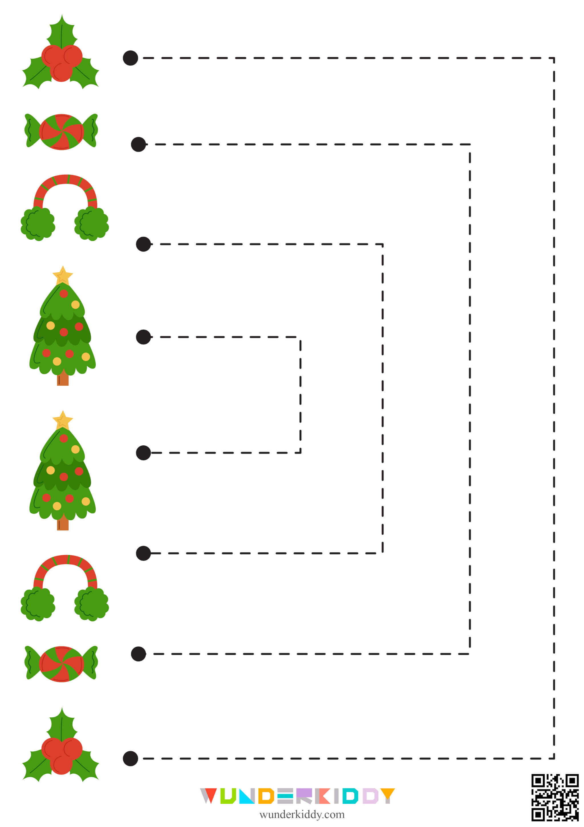 Worksheets «Christmas Handwriting Practice» - Image 3