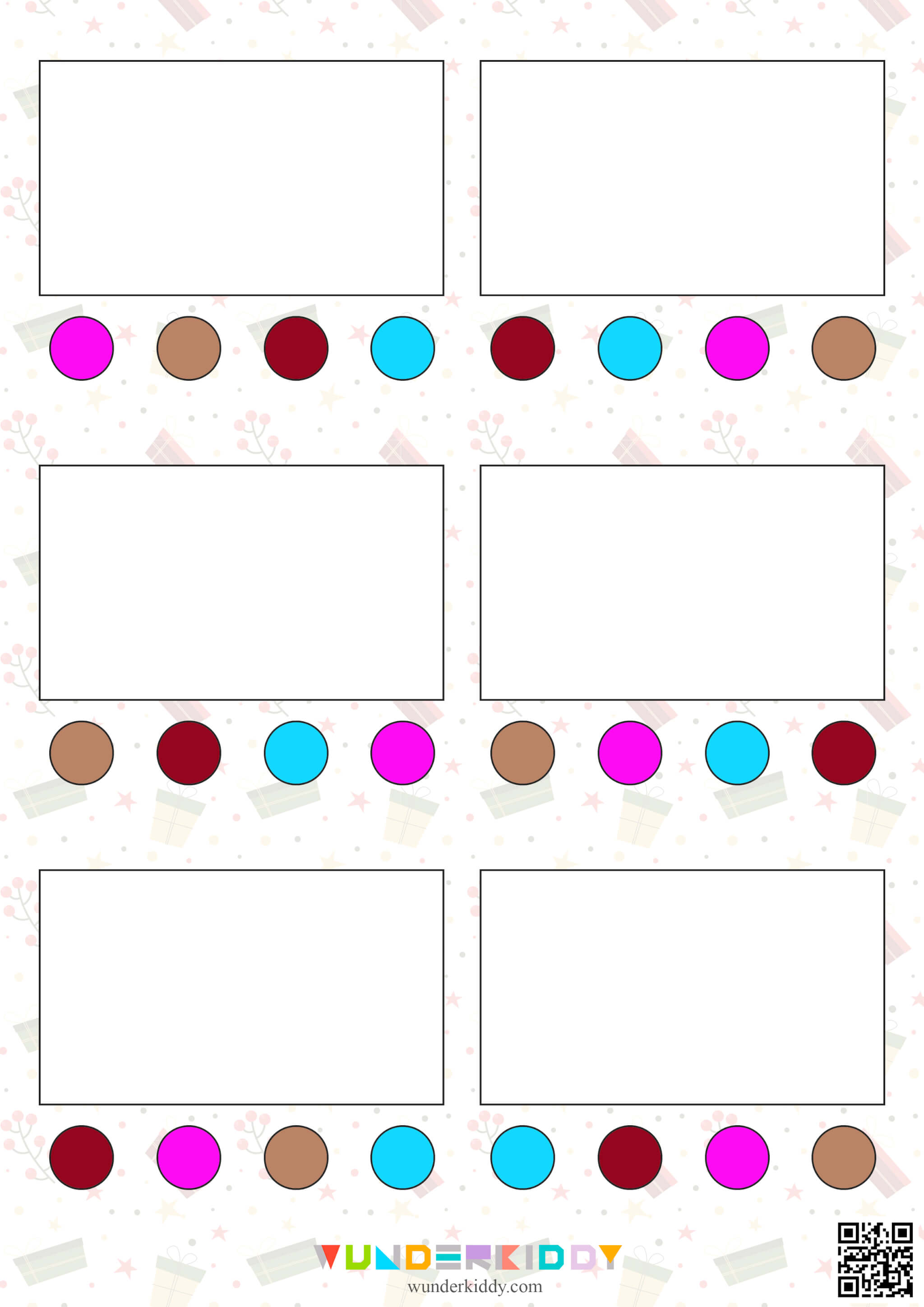 Holiday Light Patterns Worksheets Printable - Image 4