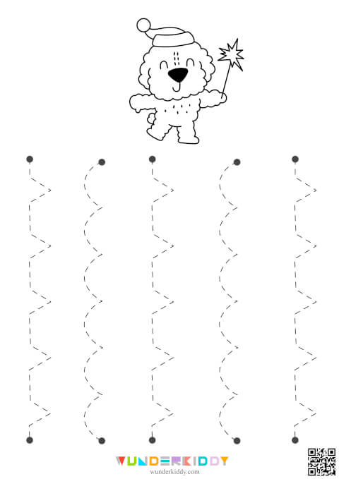 Рабочие листы «Новогодняя графомоторика» - Изображение 3