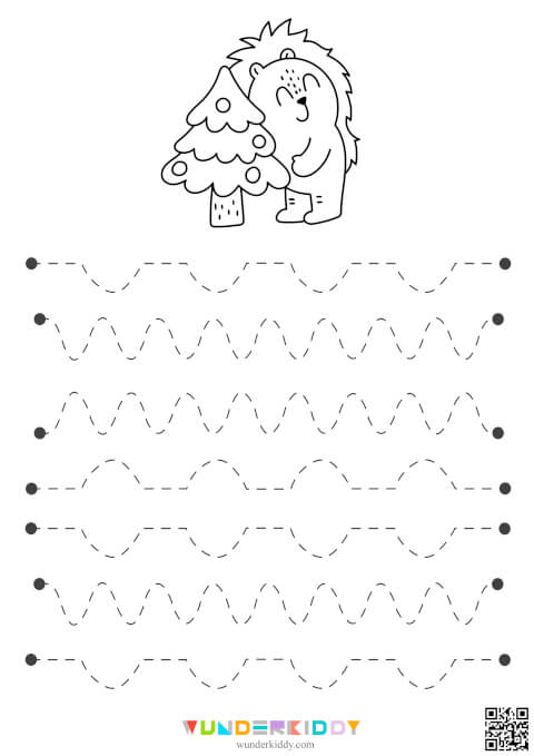 Рабочие листы «Новогодняя графомоторика» - Изображение 6