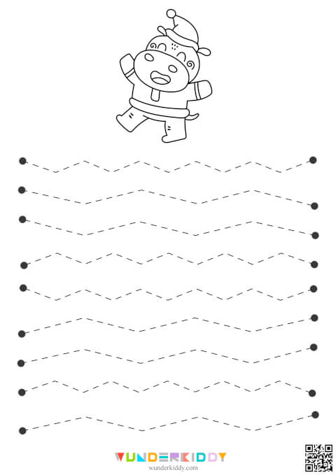 Рабочие листы «Новогодняя графомоторика» - Изображение 10