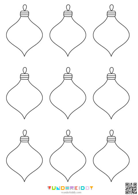 Free Printable Christmas Tree Ornament Craft Templates PDF