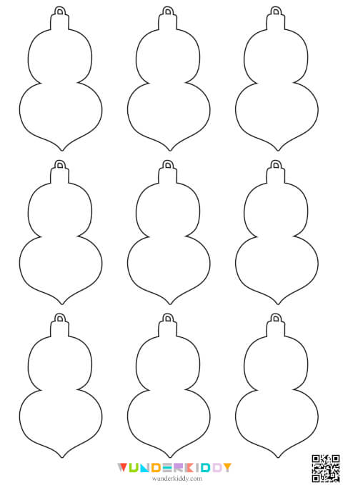 Free Printable Christmas Tree Ornament Craft Templates PDF